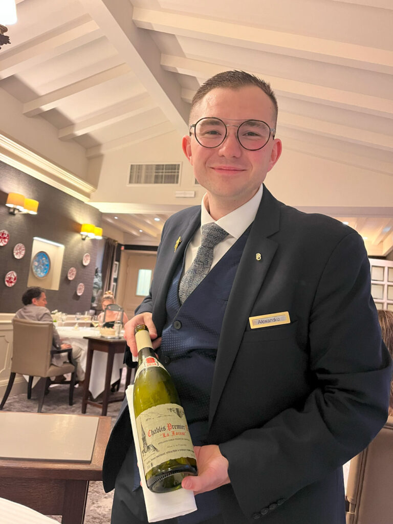 Chablis-at-Bocuse Restaurant in Lyon on AmaKristina river cruise